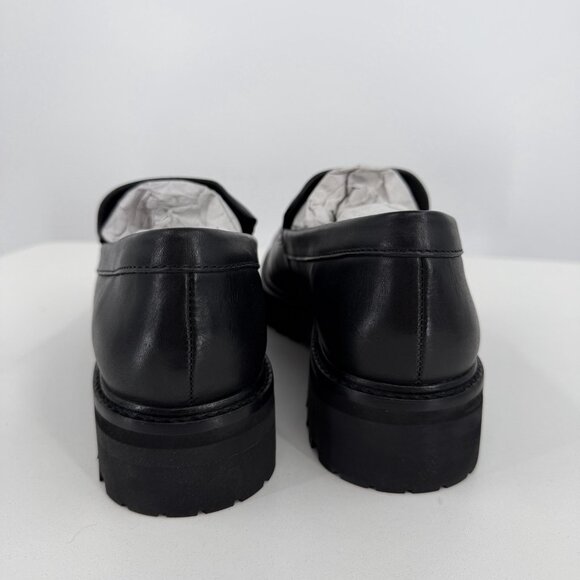 Everlane The Lug Loafer in Black Leather size 11 Women's Chunky Heel - Picture 6 of 9